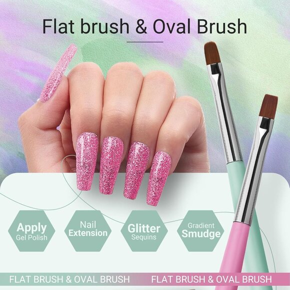Nail Art Brush Set, Nail Art Tools with Nail Polish Brush, Nail Liner Brush, Nai - Picture 3 of 7
